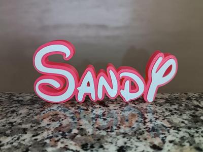 Sandy Disney Name Sign Decorated Room child Birth