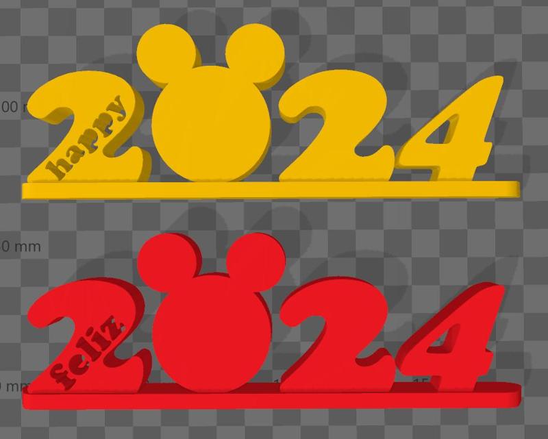 happy 2024 feliz 2024 mickey