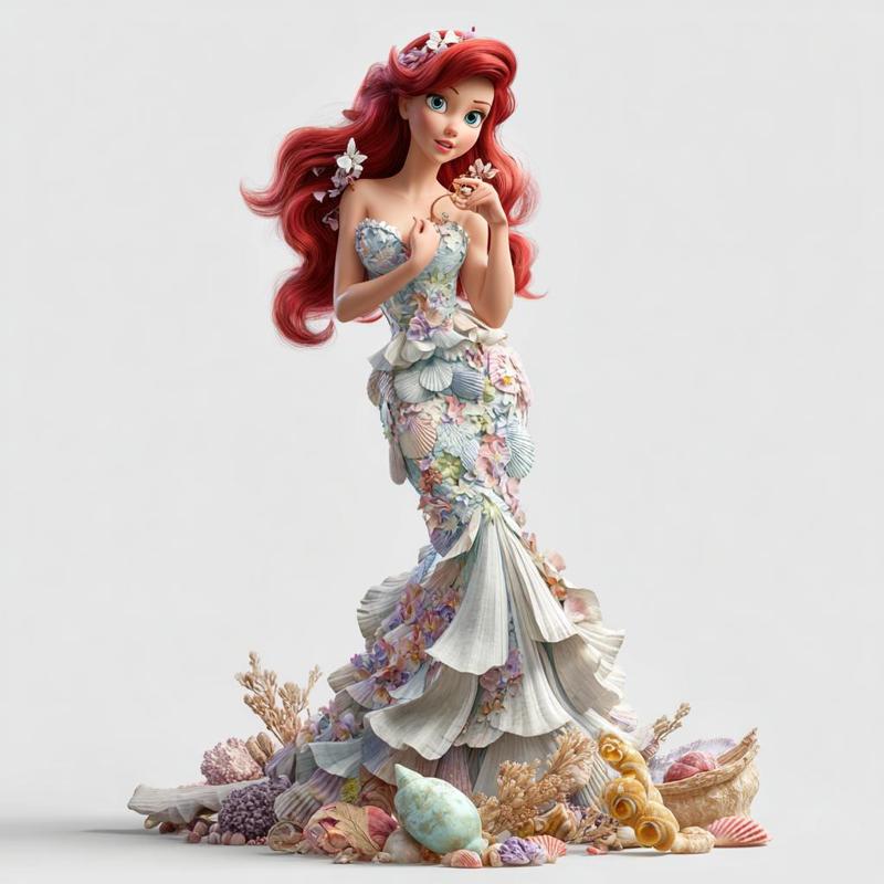 🧜‍♀️🌟 Ariel Modern – Ocean Dreamer Collector's Edition (One-Piece STL)