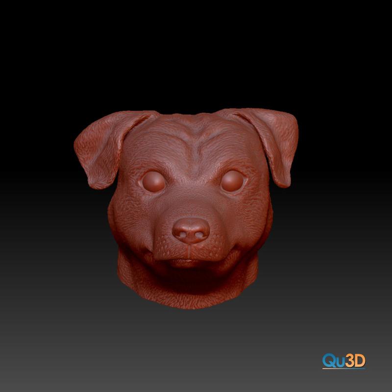 Dog Head Model Mix- 3D- STL Print File- High Polygon