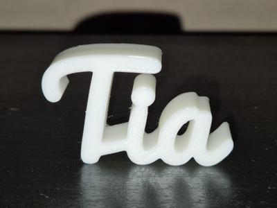 Tia Name Sign Display Decor