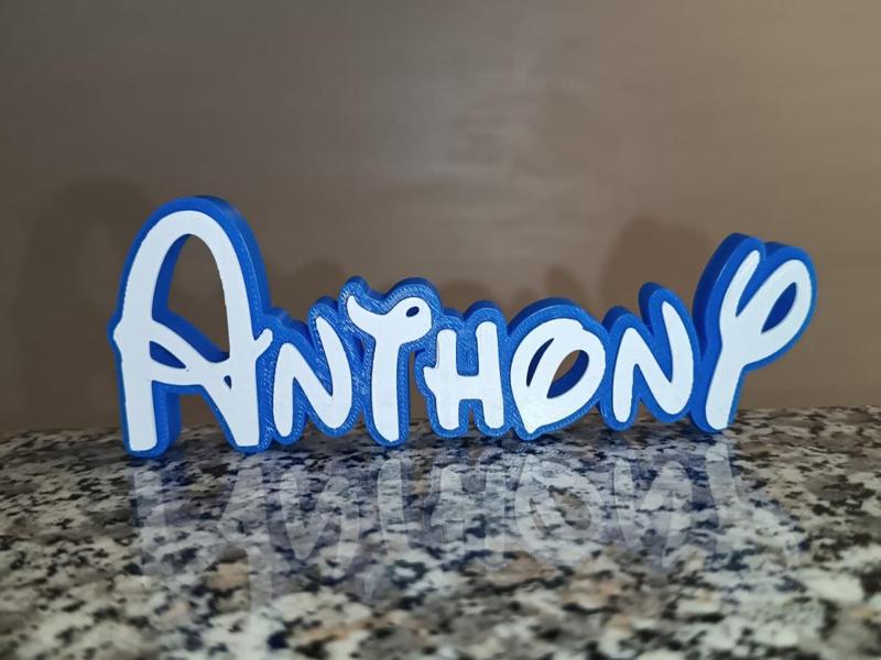 Anthony Disney Name Sign Decorated Room child 