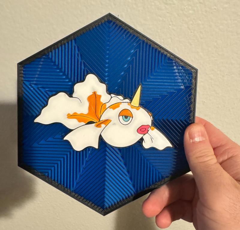 #118 Goldeen Hex Wall Art