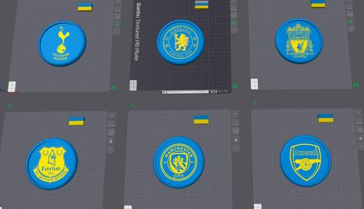 English football clubs coaster collection