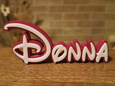 Donna Disney Name Sign Decorated Room child Birth