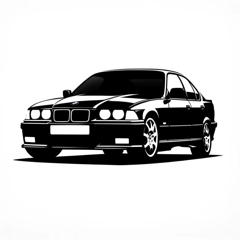 Wall art bmw e36