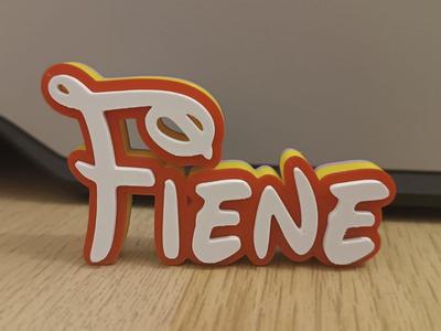 Disney Name Sign Fiene Kid Room Wall Decor Tag 