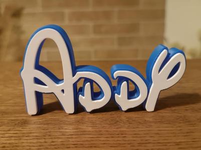 Disney Name Sign Addy Kid Room Wall Decor Tag 