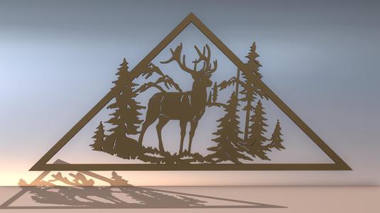 Caribou Forest 3D Sculpture: Natural Elegance and Modernity