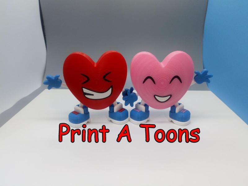 Larry and Lisa the love hearts - Print A Toons