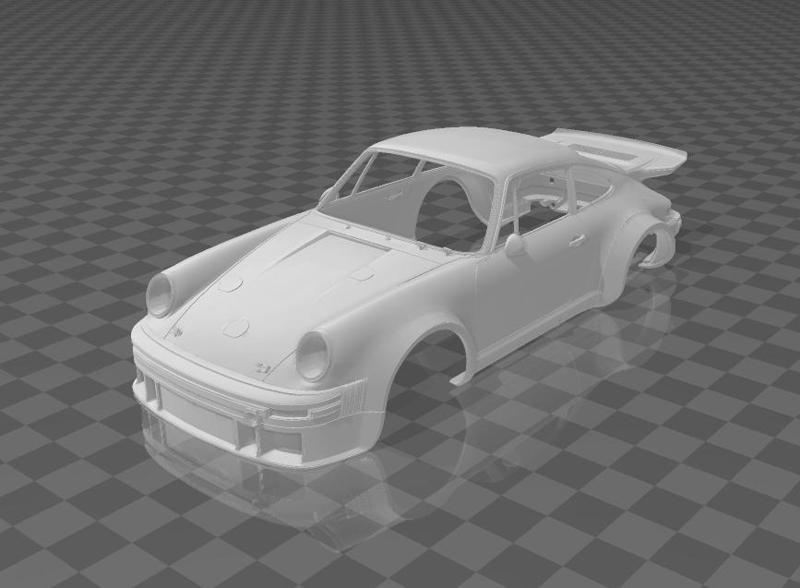 Porsche 911 (934) Turbo RSR 1976 Shell Body - Divided Parts for Easy Printing