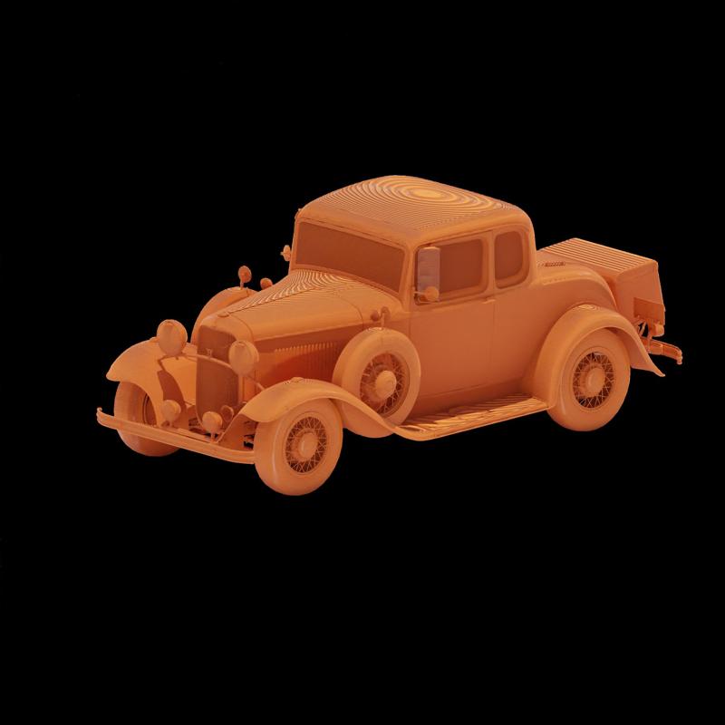 Ford De Luxe Five-Window Coupe 3D Model for Classic Car Enthusiasts