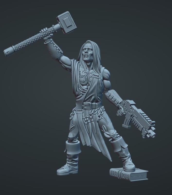 Valiant Justice Hero Miniature 75mm