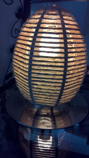 Lampe Corde Oeuf pour remplacer globe verre sur lampe Philips --- Egg Rope Lamp to replace globe glass on lamp Philips
