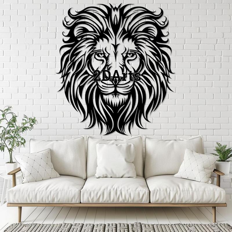 Lion Head Tattoo Style 2D Wall Art/Window Art