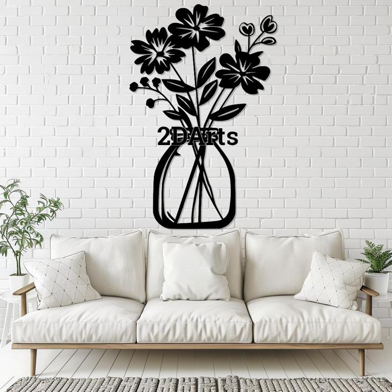 Flowers in Jar 2D Wall Art/Window Art