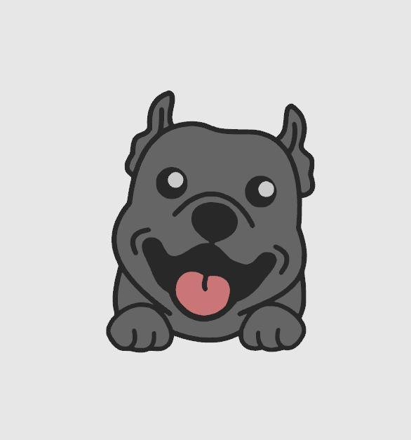 Cute Staffordshire Bull Terrier keychain