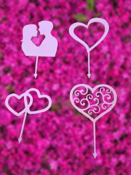 Wedding Set Cupcake Toppers Commercial Use