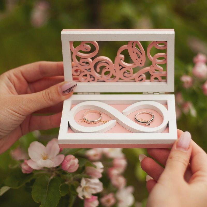 Customizable Wedding Ring Box – Infinity Design (3D Printable by WDM)