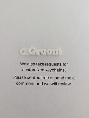 Groom Keychain