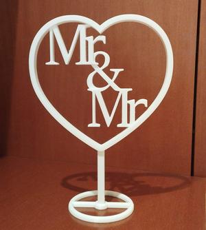 Mr & Mr heart decoration
