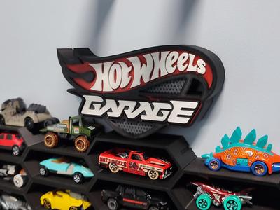 "Hot Wheels Garage" banner for Hot Wheels boxes