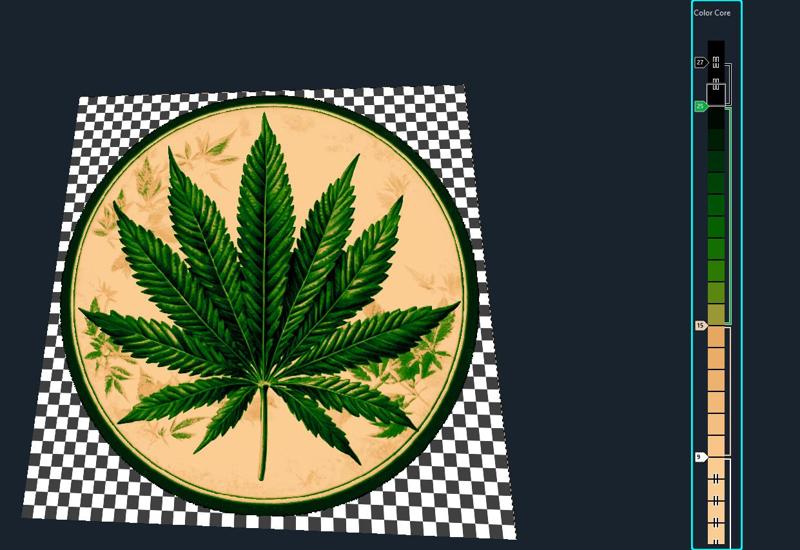 Pot Leaf Lithopane