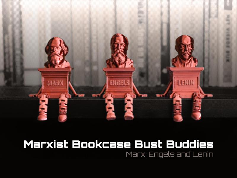 Marx, Engels and Lenin | Bookcase Bust Buddies