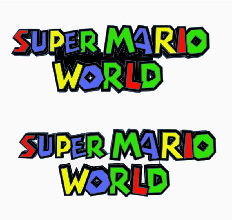SUPER MARIO WORLD Logo Display by MANIACMANCAVE3D
