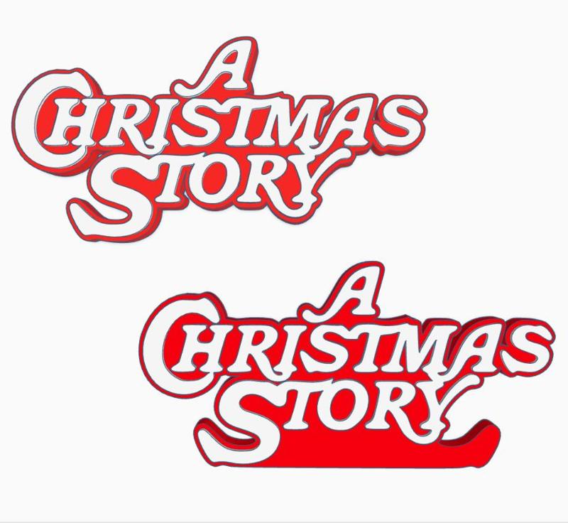 2x A CHRISTMAS STORY V1 Logo Display by MANIACMANCAVE3D