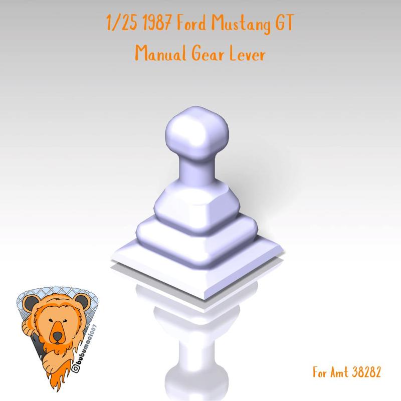 AMT 1/25 1987 Ford Mustang GT,interior upgrade, automatic and manual gear knob, gear lever