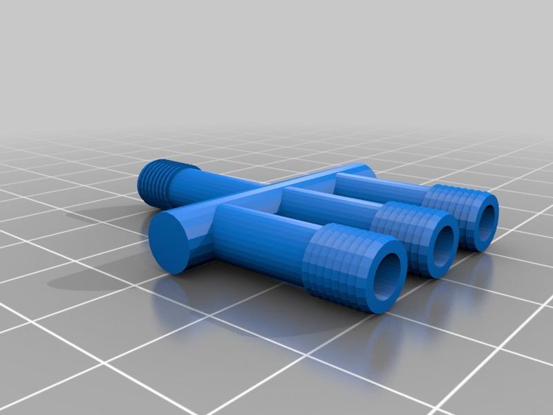 6mm 1 in 3 out Aquarium fitting