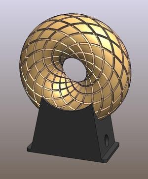 Rodin Coil Winding Frame (3D Printable Toroid Support)