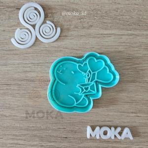 Capibara corazones cortador de galletas