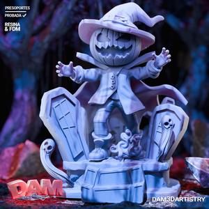 🎃 Pumpkin Halloween Diorama | Multicolor FDM + SLA Print-Ready