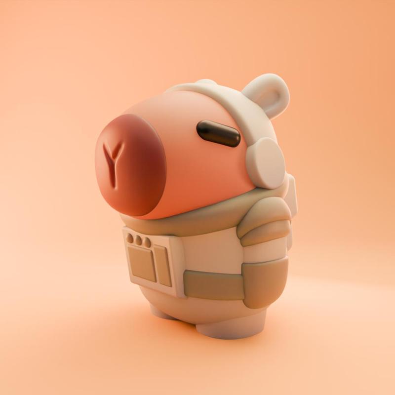 Astronaut Capybara Figure