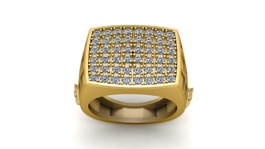 Hip Hop Men Fashion Diamond ring 3d printable Model