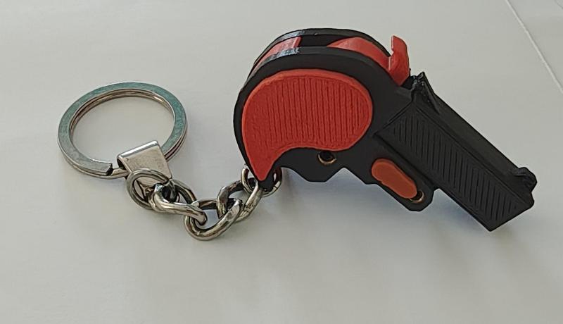 Mini Derringer Keychain (toy cap gun replica)