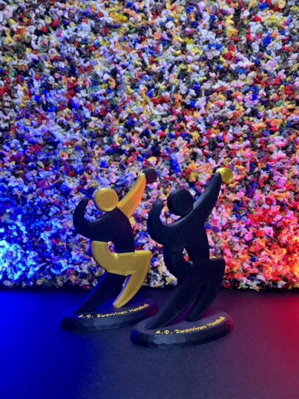 Modern Trophy – Abstract Athlete with Ball | 3D Printable Award