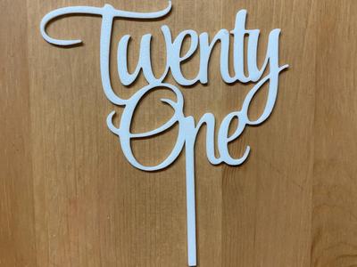 21 Cake Topper