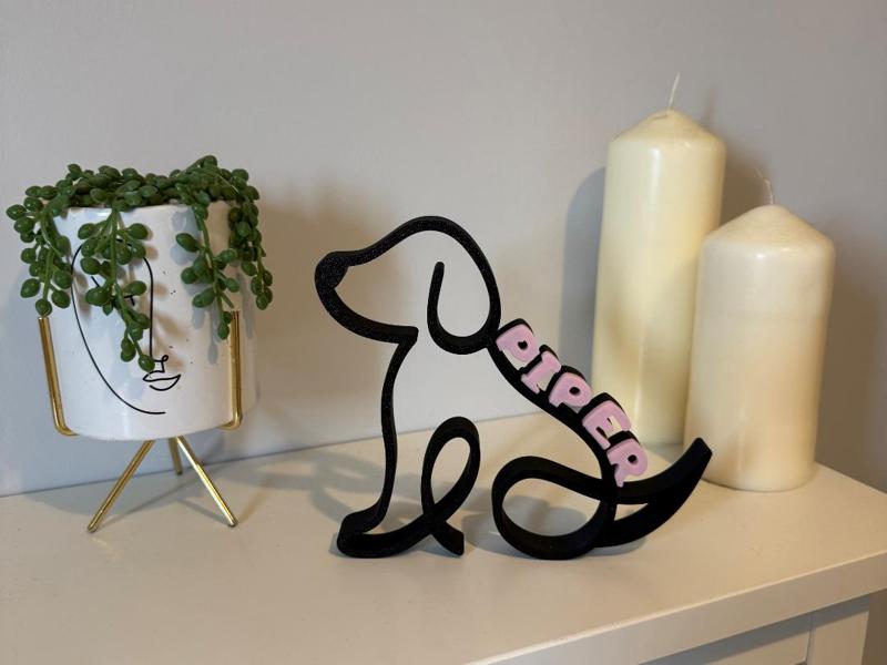 Personalised Dog Name Sign (Piper)