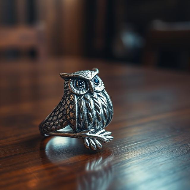 Antique-Style Owl Ring