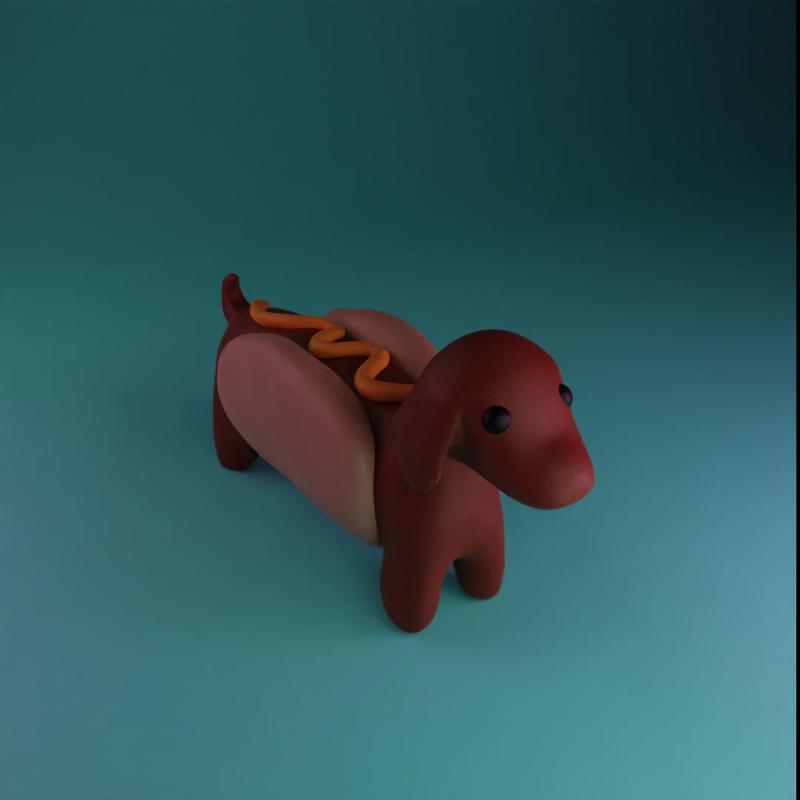 DAKHUND MODEL, HOT DOG, CUTE DOG, KEY CHAIN