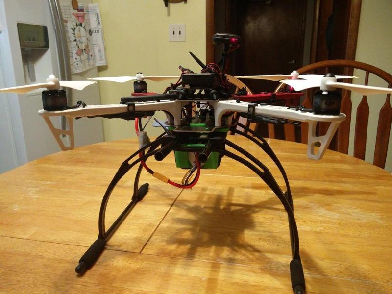 DJI F450 YKV Landing Skid Adapter and Battery Cage