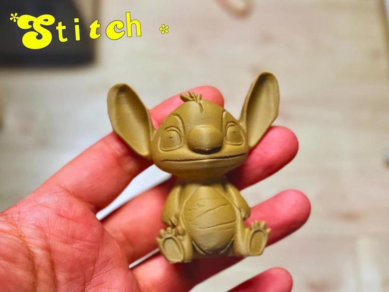 Intergalactic Companion: Wooden Stitch Figurine