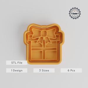 Gift Box Cutter & Stamp Set, 6-Piece, S/M/L, Cookie & Fondant Designs, Perfect for Celebration & Holiday Baking PRODUCT_4880