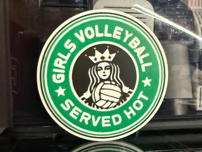 GIRLS VOLLEYBALL SERVED HOT - STARBUCKS THEMED  