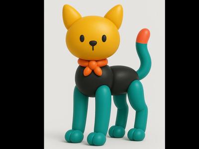 Balloon Cat Figurine Kids Toy Super Cute Pet