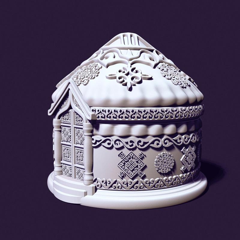 yurt of Kazakh nomads mold