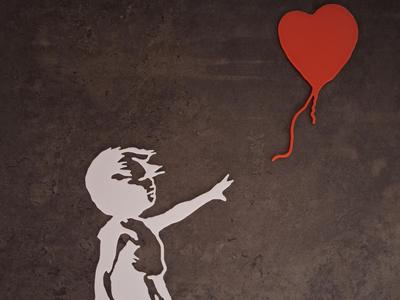 Banksy - Girl with balloon wall/windows decoration